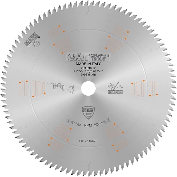 ORANGE CHROME ULTIMATE PLYWOOD & MELAMINE BLADE 12" x T96 HiATB